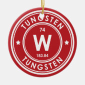 Rote Keramik der Wolframelemente Keramik Ornament (Vorne)