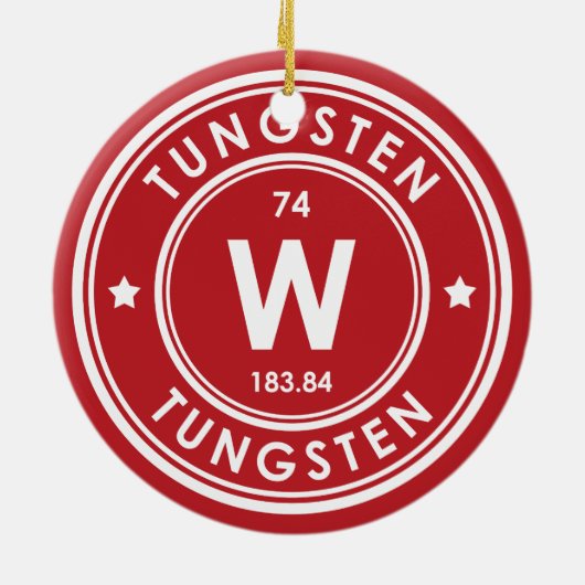 Rote Keramik der Wolframelemente Keramik Ornament (Hinten)