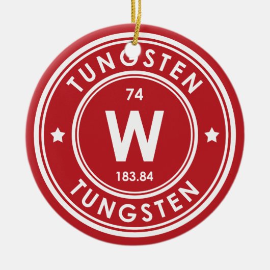 Rote Keramik der Wolframelemente Ornament (Vorne)
