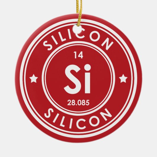 Rote Keramik für Silicon-Elemente Ornament (Vorne)