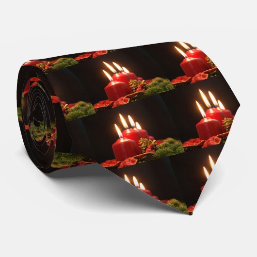 Rote Kerzen einer Einführung winden mit Krawatte (Gerollt)