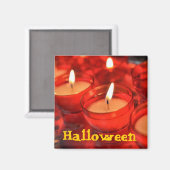 Rote Kerzen für Halloween-Party Magnet (Vorderseite/Rückseite)