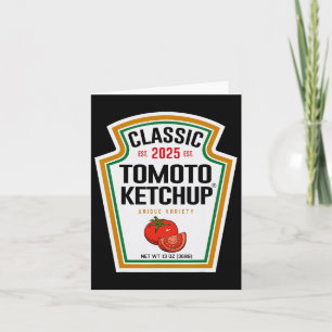 Rote Ketchup-DIY-Halloween-Kostüm passende Gruppe Karte