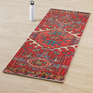 Rote Kilim Teppich-Wolldecke-geometrische Yogamatte