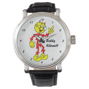 Rote Kilowatt-Armbanduhr Armbanduhr