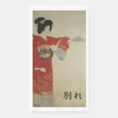 Rote Kimono-Frau - Wakare Serviette (Vorderseite)