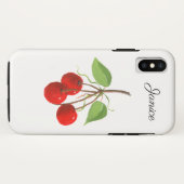 Rote Kirsch-Bundle iPhone X Hülle (Rückseite (Horizontal))