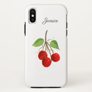 Rote Kirsch-Bundle iPhone X Hülle