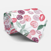 Rote Kirschbeere Frucht Stilbinde Krawatte (Gerollt)