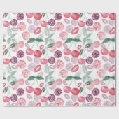 Rote Kirschbeere Geschenkpapier (Flach)