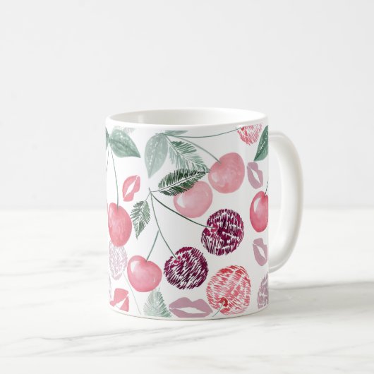 Rote Kirschbeere Kaffeetasse (VorderseiteRechts)