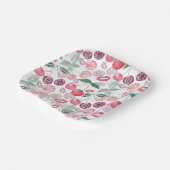 Rote Kirschbeere Pappteller (Gewinkelt)