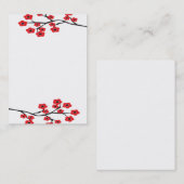 Rote Kirschblüten-Visitenkarte Visitenkarte (Vorne/Hinten)