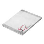 Rote Kirsche Blüte drei Kunst "Geschenk des Lebens Notizblock (Rotiert)