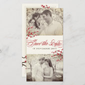 Rote Kirsche Blüten Asiatische Zen-Sakura-Blume Fo Save The Date (Vorne/Hinten)