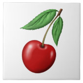 Rote Kirsche Frucht Fliese (Vorderseite)