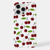 Rote Kirsche, Kirschmuster, Blätter, Frucht iPhone Hülle (Rückseite)