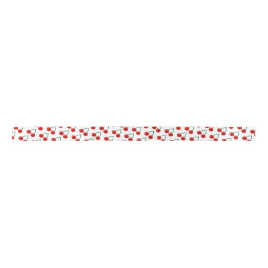 Rote Kirsche Obst Custom Farbe Geschenk Band Satinband (Vorderseite)