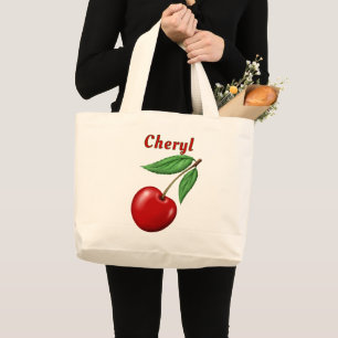 Rote Kirsche Personalisiert Jumbo Stoffbeutel
