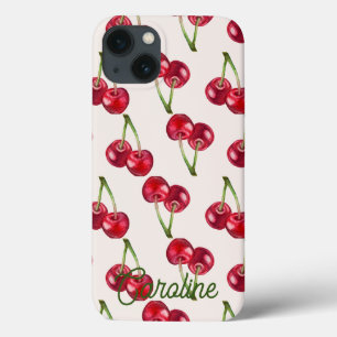 rote Kirsche Retro Vintage süße girly personalisie Case-Mate iPhone Hülle