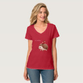 Rote Kirsche Süßer Igel T-Shirt (Vorderseite Vollansicht)