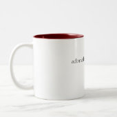 Rote Kirsche Süßer Igel Zweifarbige Tasse (Links)