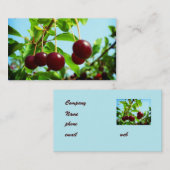 Rote Kirschen - addieren Sie Ihre eigene Touch Visitenkarte (Vorne/Hinten)