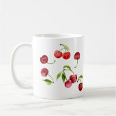 Rote Kirschen Aquarellkirsche Kaffeetasse (Links)