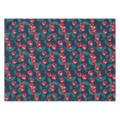 Rote Kirschen auf dunkelblau Tischdecke (Vorderseite (Horizontal))