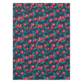 Rote Kirschen auf dunkelblau Tischdecke (Vorderseite)