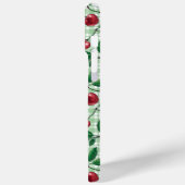 Rote Kirschen auf hellgrünem Gingham Case-Mate iPhone Hülle (Rückseite / Links)