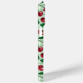 Rote Kirschen auf hellgrünem Gingham Case-Mate iPhone Hülle (Rückseite / Rechts)