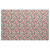 Rote Kirschen auf rosa Gingham Stoff (Yard (91,4 cm))