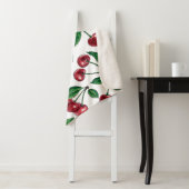 Rote Kirschen auf Weiß Sherpadecke (Beispiel)