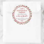 Rote Kirschen "ein Geschenk der Gastronomischen Gü Runder Aufkleber (Tasche)