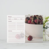Rote Kirschen Früchte Essen Foto Mit Rezept Vorlag (Stehend Vorderseite)