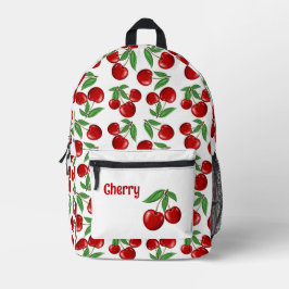 Rote Kirschen Früchte überall Personalisiert Bedruckter Rucksack