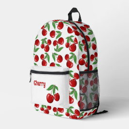Rote Kirschen Früchte überall Personalisiert Bedruckter Rucksack