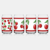 Rote Kirschen Fruchtsortiertes Set aus Glas (Rechts)