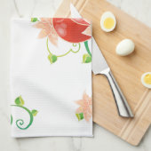 Rote Kirschen Geschirrtuch (Viertel Falte)