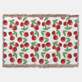 Rote Kirschen Grafik über das gesamte Muster Decke (Vorderseite)