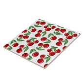 Rote Kirschen Grafik über das gesamte Muster Fliese (Seite)