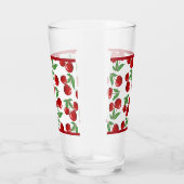 Rote Kirschen Grafik über das gesamte Muster Glas (Rechts)