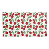 Rote Kirschen Grafik über das gesamte Muster Kissenbezug (Rückseite-Rechts)