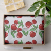 Rote Kirschen Grafik über das gesamte Muster Seidenpapier (Geschenk)