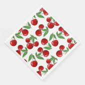 Rote Kirschen Grafik über das gesamte Muster Serviette (Ecke)