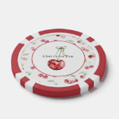 Rote Kirschen Grüne Blätter Pokerchips (Einzeln)