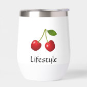 Rote Kirschen im weißen Hintergrund Personalisiert (Links)