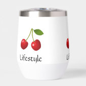 Rote Kirschen im weißen Hintergrund Personalisiert (Vorderseite)