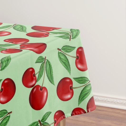 Rote Kirschen in allen Mustern Tischdecke (Beispiel)